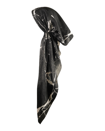 Revaz HS521SPLSH Black & White Splashes Adjustable Pre-Tied Bandanna with Velvet Grip myselflingerie.com